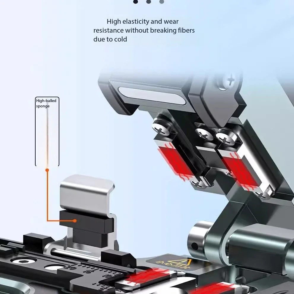 

A8 Tumtec Optical Fiber Cutter High Precision Fiber Cleaver with Scrap Box 50000 Lifes Fiber Optic Cleaver Cutting