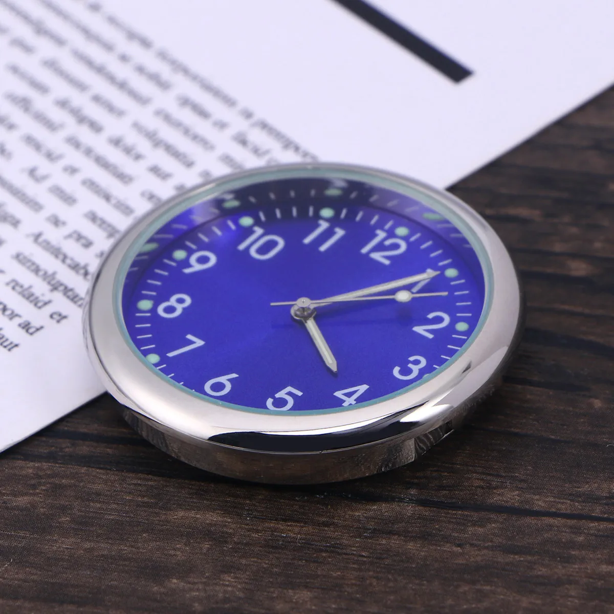 Mini Car Dashboard Clock Luminous Pointer Car Digital Clock Adhesive Auto Interior Decoration Compact Safe Driving