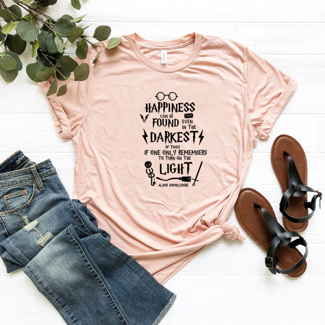 Happiness Can Be Found Even In The Darkest of Times T-Shirt Wizard Shirt HP Fans Tshirt Unisex Harajuku Shirts Summer Tees Tops