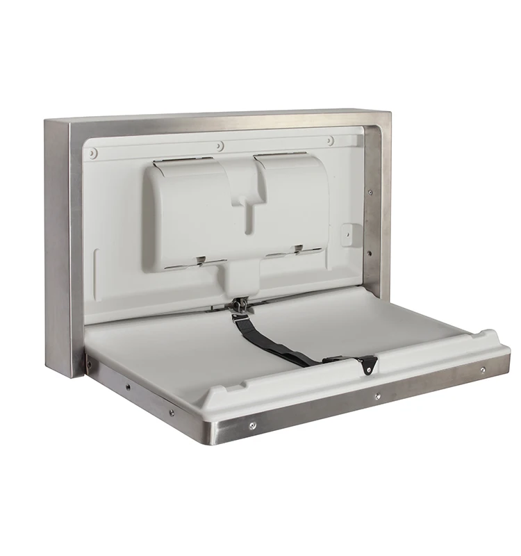 Nursery Room Horizontal Hdpe Diaper Changing Station, stainless steel Baby Changing Station