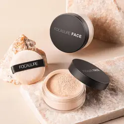 FOCALLURE Face Loose Powder Waterproof Delicate Refreshing Skin Finish Oil Control Long Lasting Mineral Powder Face Makeup TSLM1