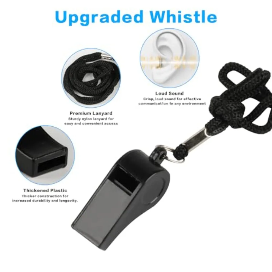 Soccer Referee Kit1 Soccer Referee Whistle with Lanyard 2 Soccer Referee Card Set Red and Yellow Cards for Soccer and Loud Cris