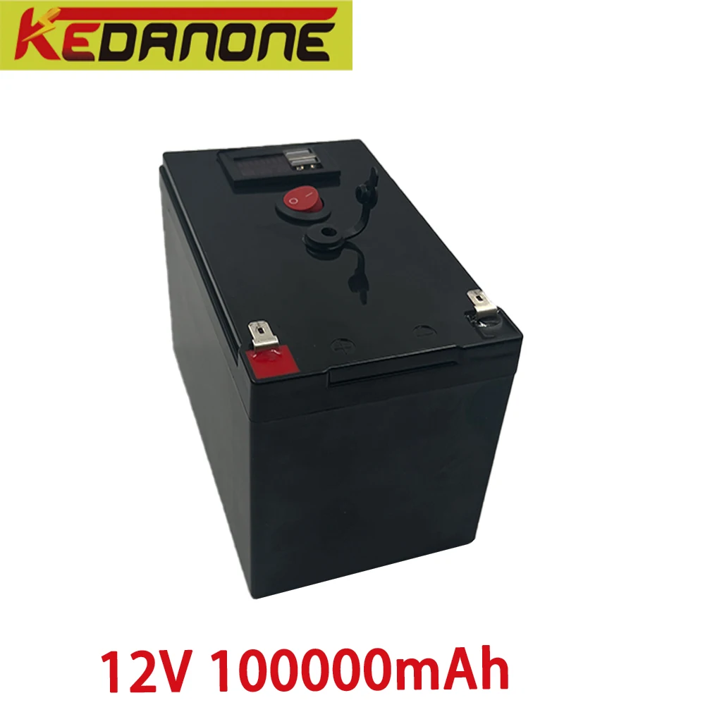 New Li-ion battery 12v 100ah 3S7P 18650 lithium battery +12.6V 3A charger for agricultural sprayer sound storage outdoor lightin