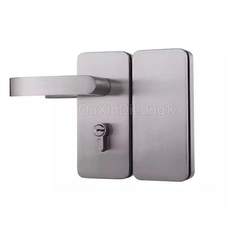 

1PCS Entrance Double Glass Door Lock w Handles Glass Gate Door Locks Aluminum Alloy for 10-12mm Glass with 3PCS Keys GF1430