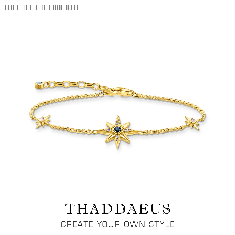 

Браслет с королевской звездой, новинка, стерлинговое серебро 925 пробы, ювелирные изделия, подарок в богемном стиле для женщин