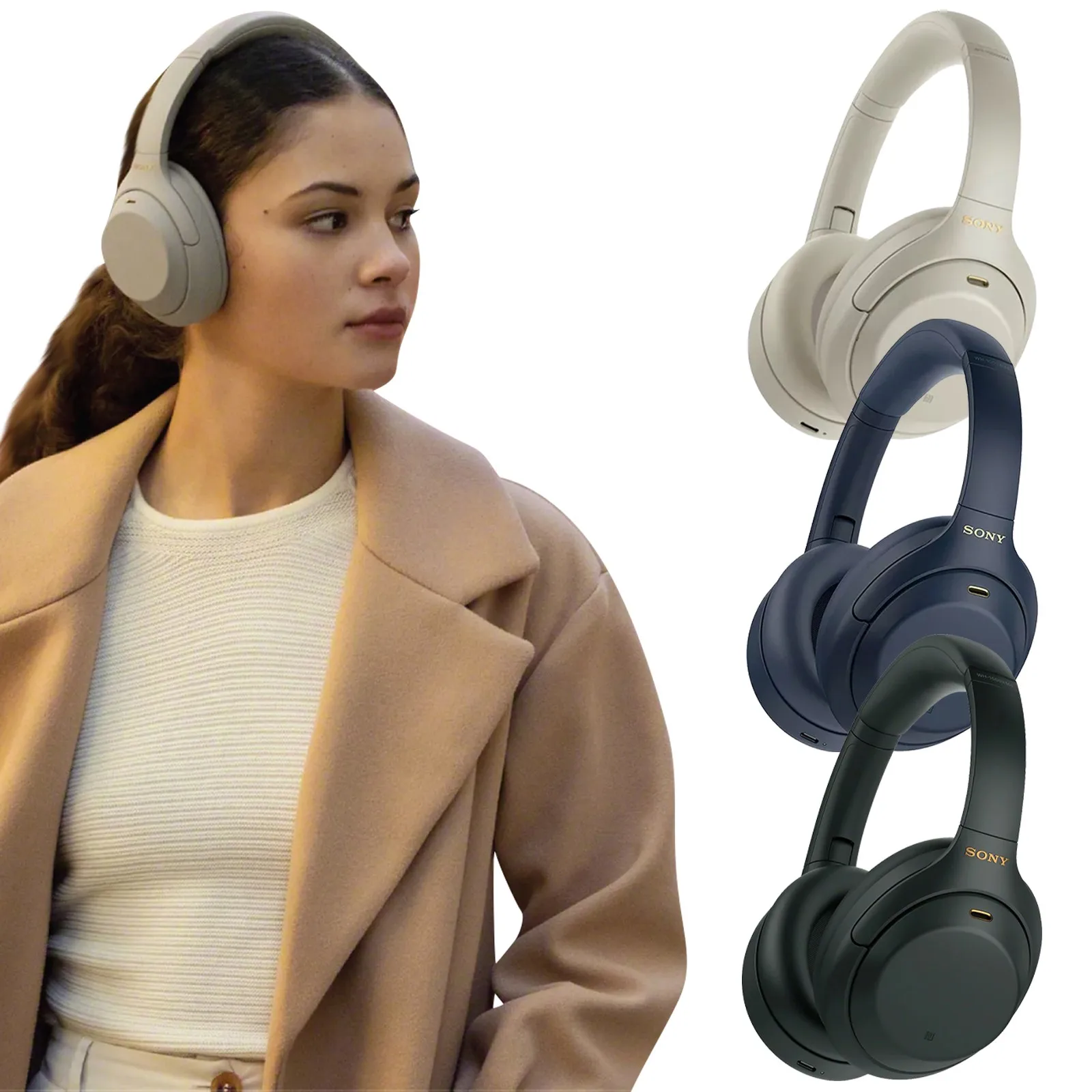 

Wh-1000xm4 Premium Noise Cancelling Wireless Over-The-Ear Headphones Bundle