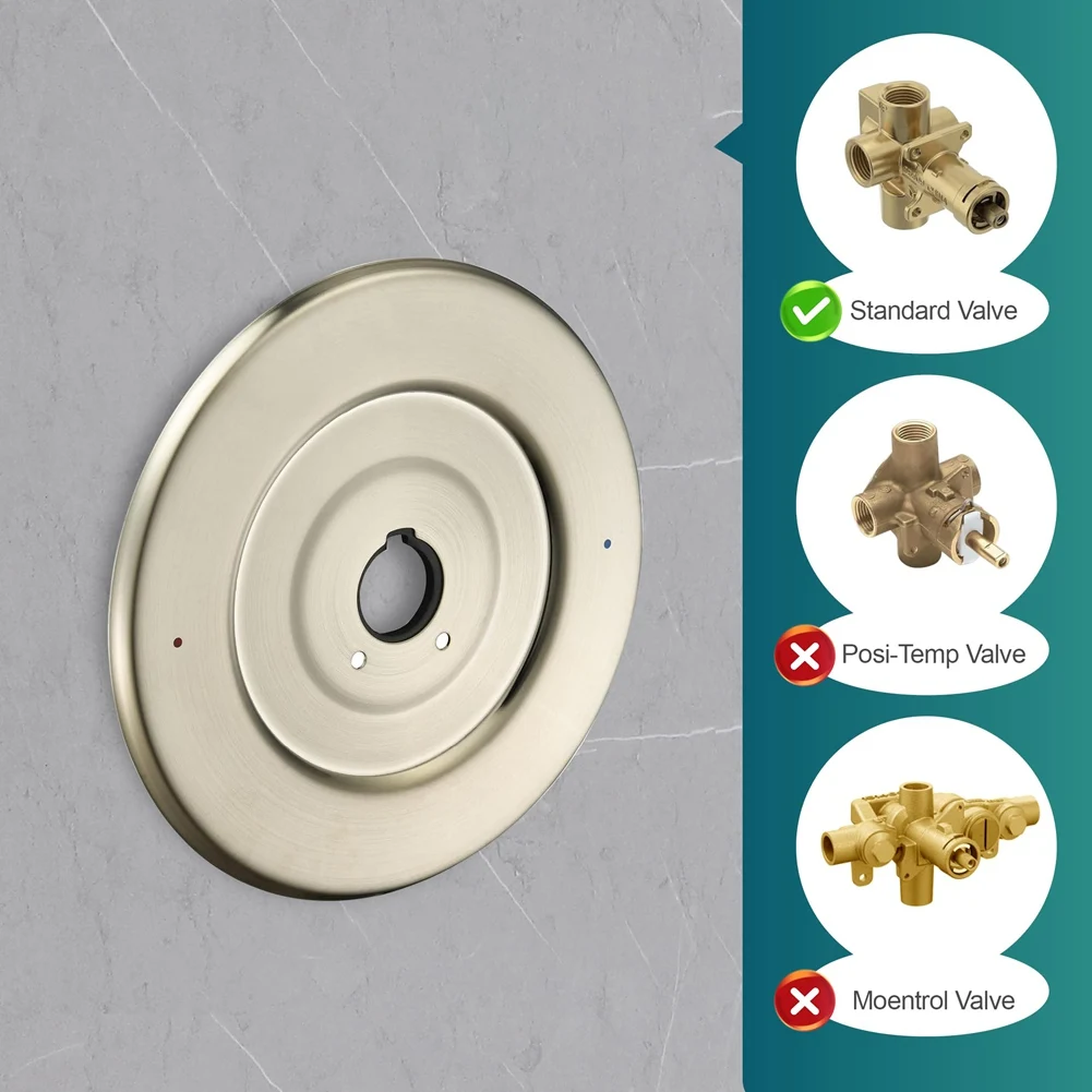 

AS60-Замена для коллекции Chateau Moen 16090, паштет с накладкой для ванны и смесителя для душа с одной ручкой