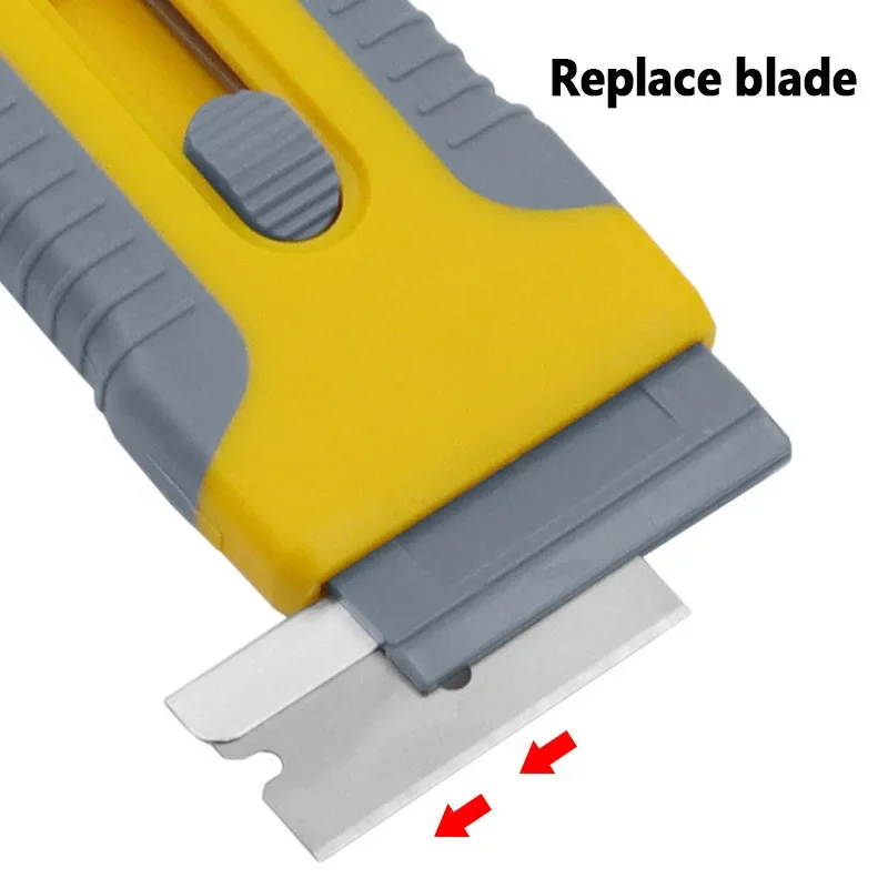 Glue Removal Blade Glass Oven Razor Scraper Plastic Handle Razor Scraper Spatula Car Film Tool Window Cleaning Blade Scraper