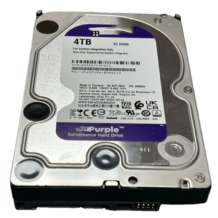 

Purple 1TB-4TB Used Internal SATA Hard Disk for DVR NVR CCTV 6/8/10TB Surveillance Desktop HDD Expansion Port Desktop Use