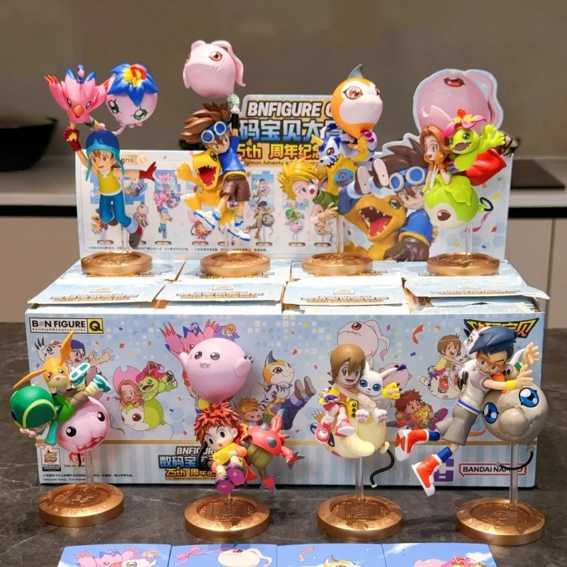 Bandai Digimon Adventure 25 aniversario globo caja ciega juguete conmemorativo muñeca moda infantil monstruo Digital