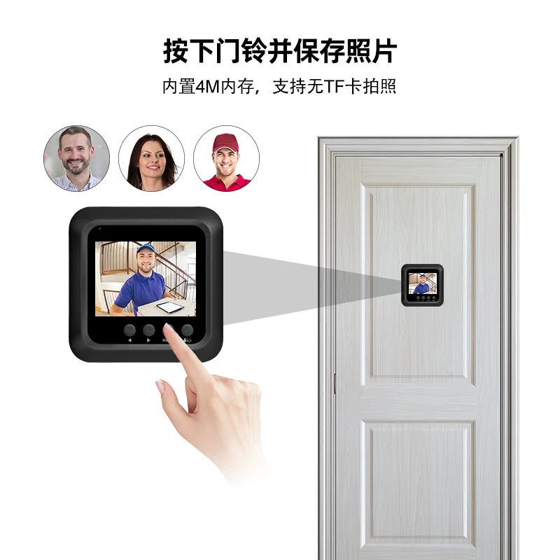 DANMIN Video Intercom Doorbell Security System Smart Wireless 480P WiFi Electronic Cat Eye Camera Visitor Reminder Two-Way