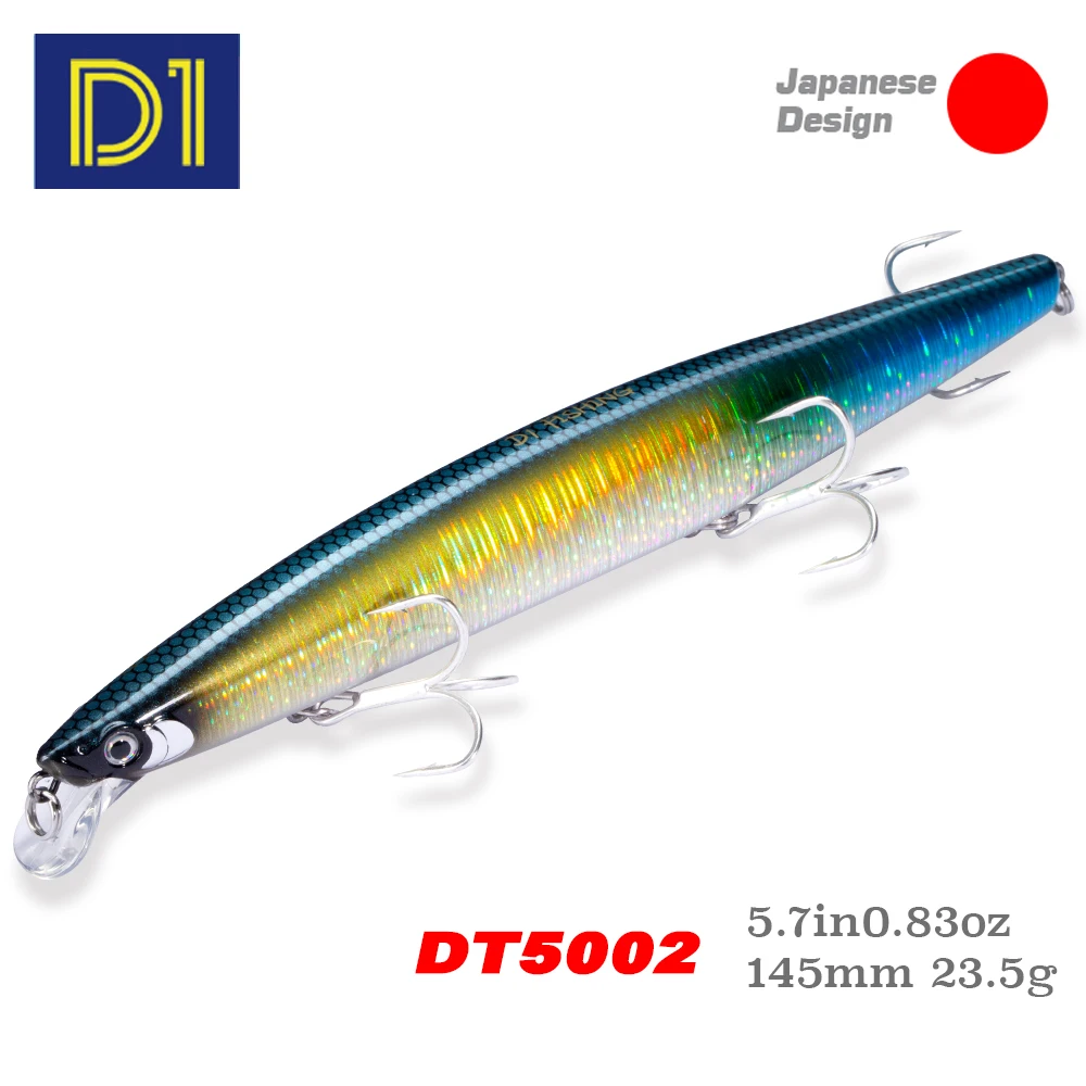 D1 Suspending Minnow Fishing Lure 145mm 23.5g Hard Baits Artificial Crankbait Wobbler Pofessional For Bass Tackle Accessories