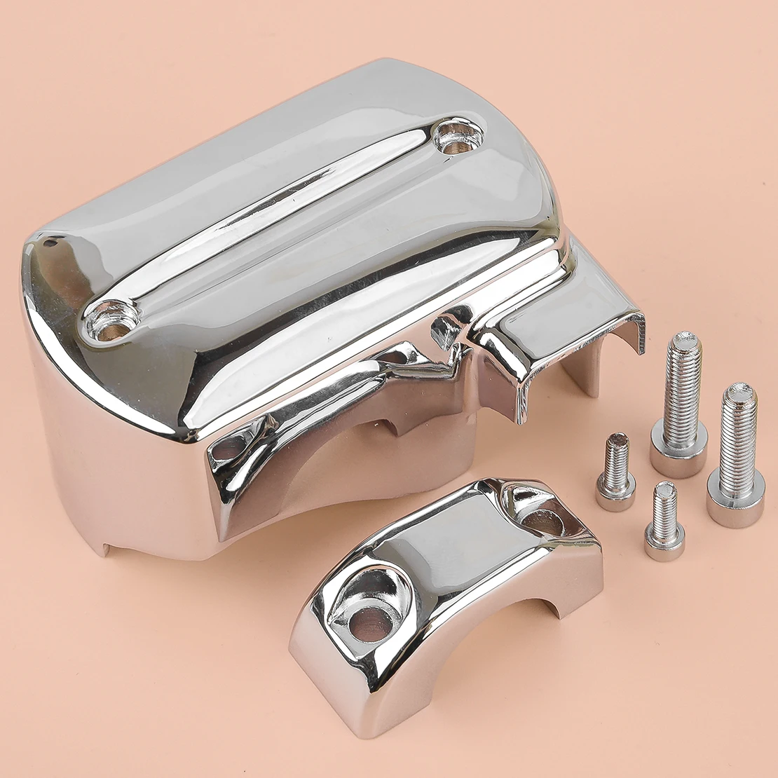 New Silver Chrome Aluminium Alloy Brake Fluid Master Cylinder Cover Cap Accessories Fit for Yamaha V-Star XVS 650 950 1100 1300