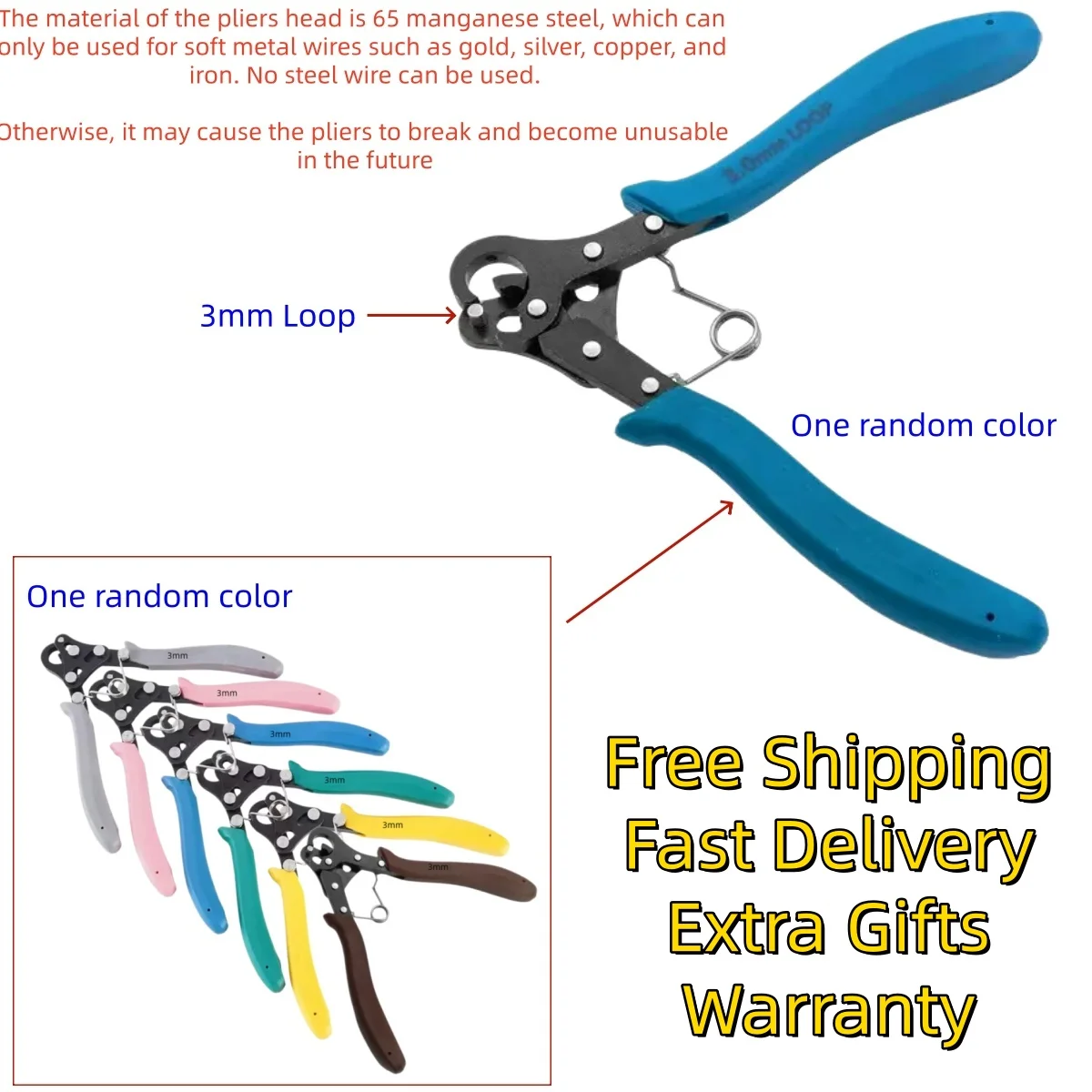 Picture 4: 1.5mm Round Nose Wire Rolling Pliers Set, Mini DIY Earring Jewelry Tool Wire Winding Bending Repair | Free Shipping