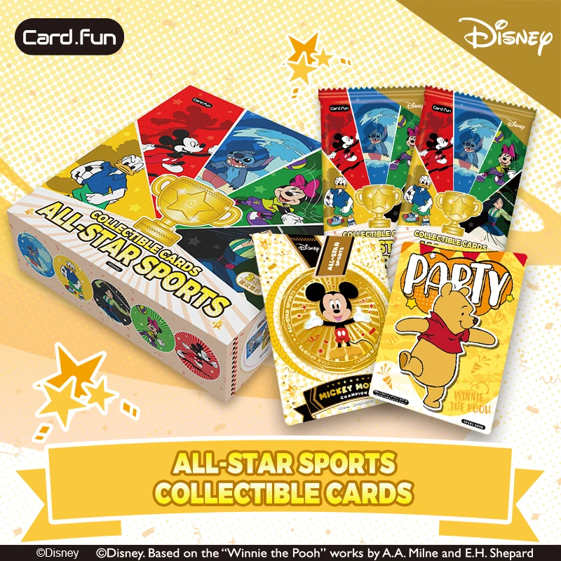 20 Packs CARDFUN Disney x Paris Games All Star Sports Collectible Trading Cards Gift for Children Kids