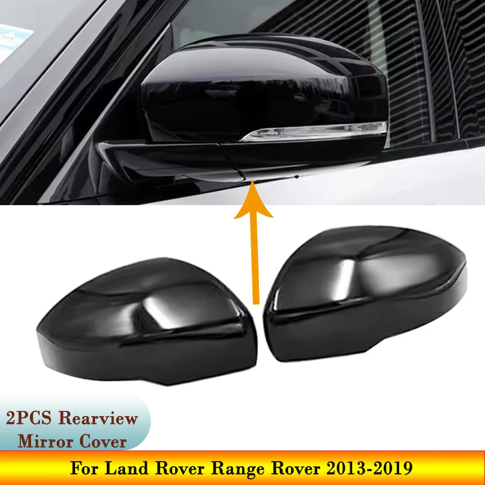 2pcs Car Side Rearview Mirror Cover  Cap Shell Housing  For Land Rover Range Rover 2013-2019 Sport 2014-2019 LR035092 LR035091 