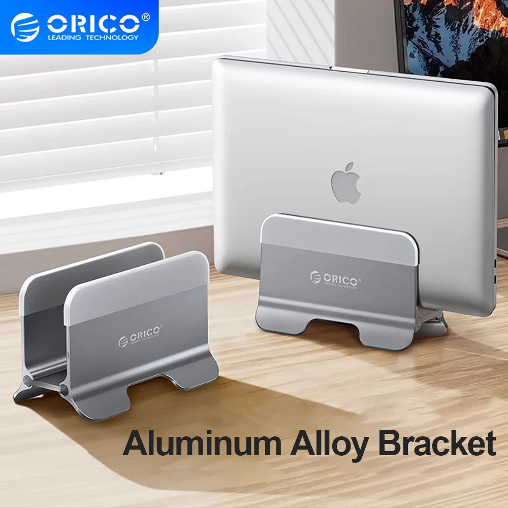 Orico aluminium vertikaler laptop ständer schwerkraft verriegelung halter desktop notebook ständer tablet ständer für macbook pro dell tablet halten