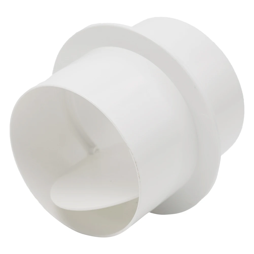 Bathroom Check Valve Ventilation White 100mm 110mm 120mm 150mm 200mm 80mm For Bathroom Fan For Ventilation PVC