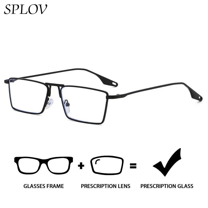 

SPLOV Prescription Glasses Men's and Women's Professional Customized Anti Blue Light Photochromic Lenses Prescription Glasses