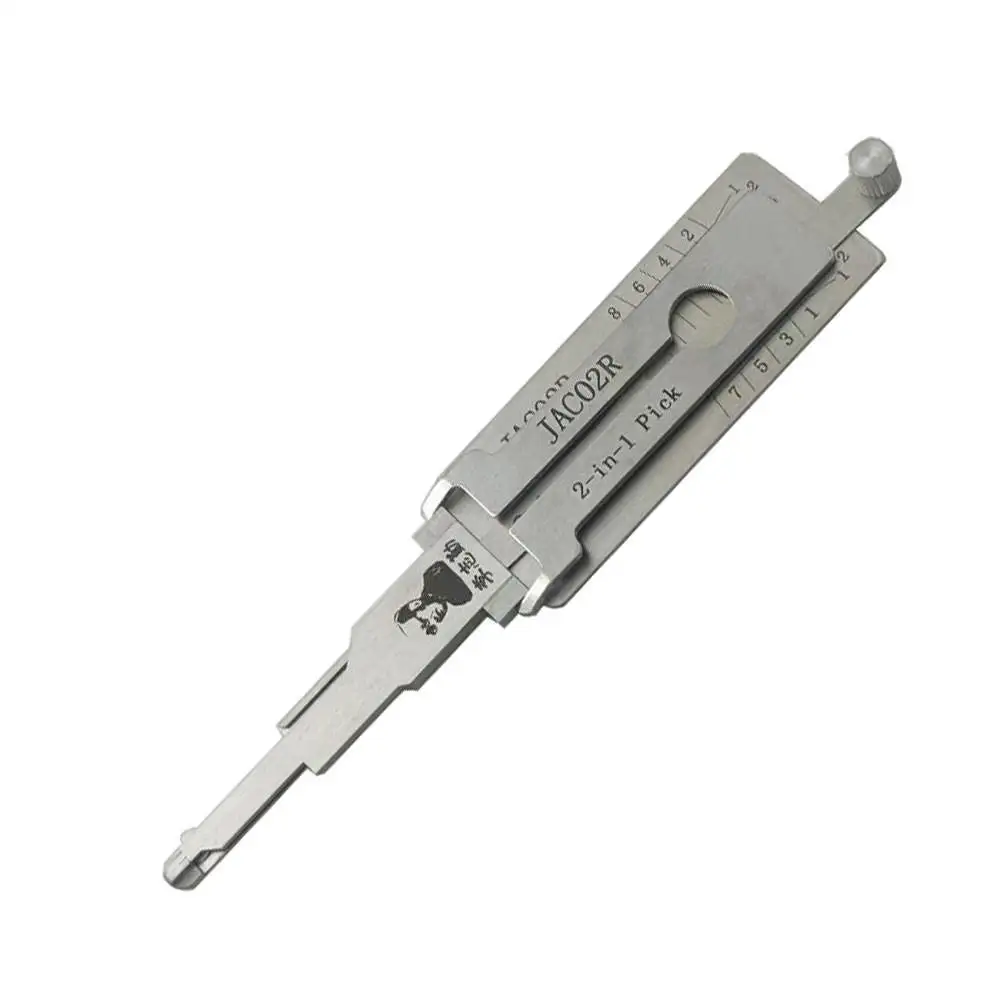 Original Lishi Tools(8-CUT) JAC02R-Right Slot 2-in-1 Pick & Decoder for JAC Rui Feng Door Locks/Anti-Glare