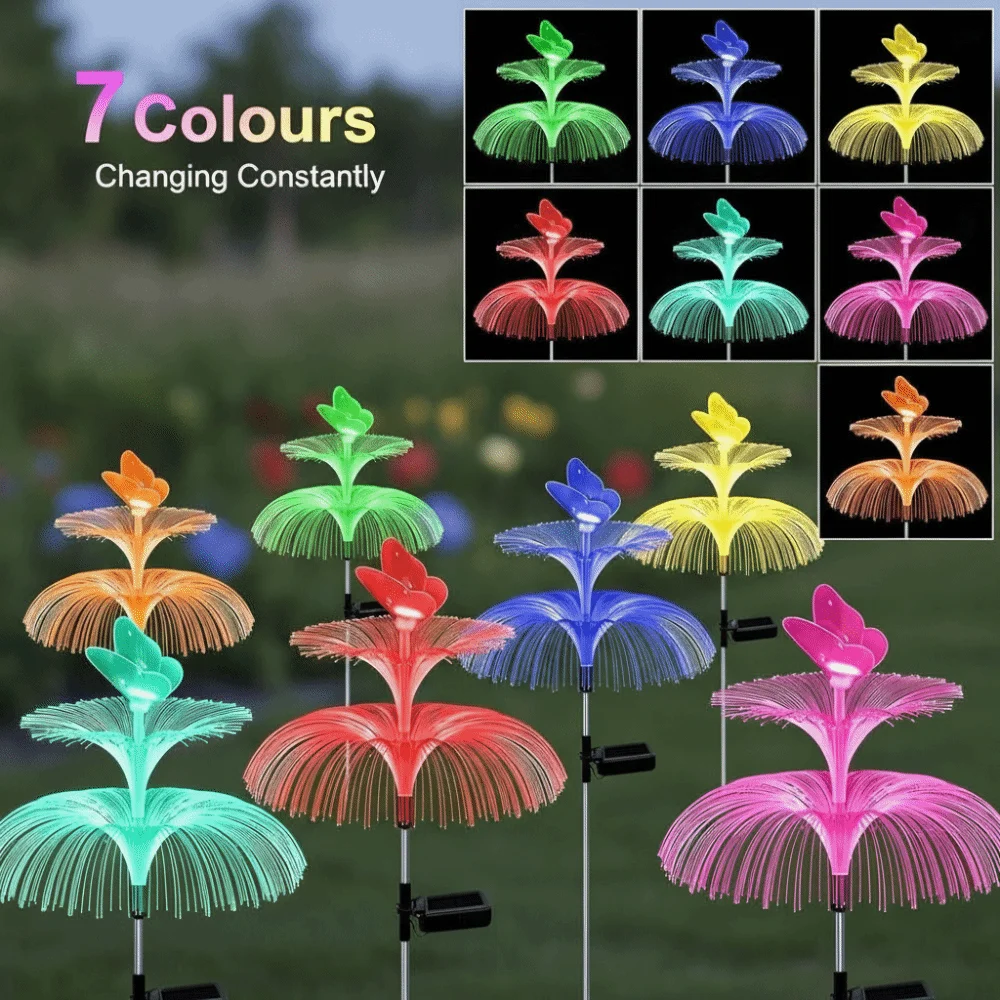New Colorful Solar Jellyfish Lamp Waterproof High Quality Jellyfish Lawn Light Ground Insertion Outdoor Solar Light Outdoor view 4