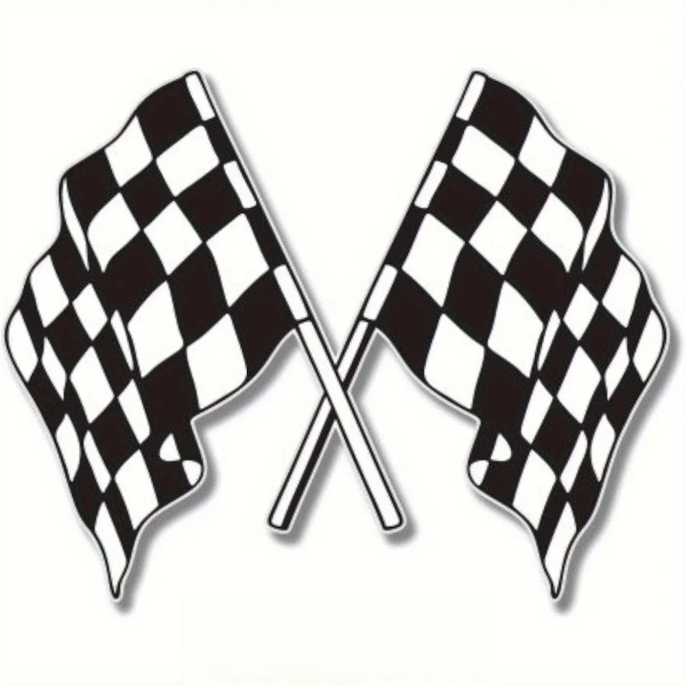 

Racing flag pattern wall decoration stickers, vinyl stickers suitable for water bottles, mobile phones, car cups and laptops.
