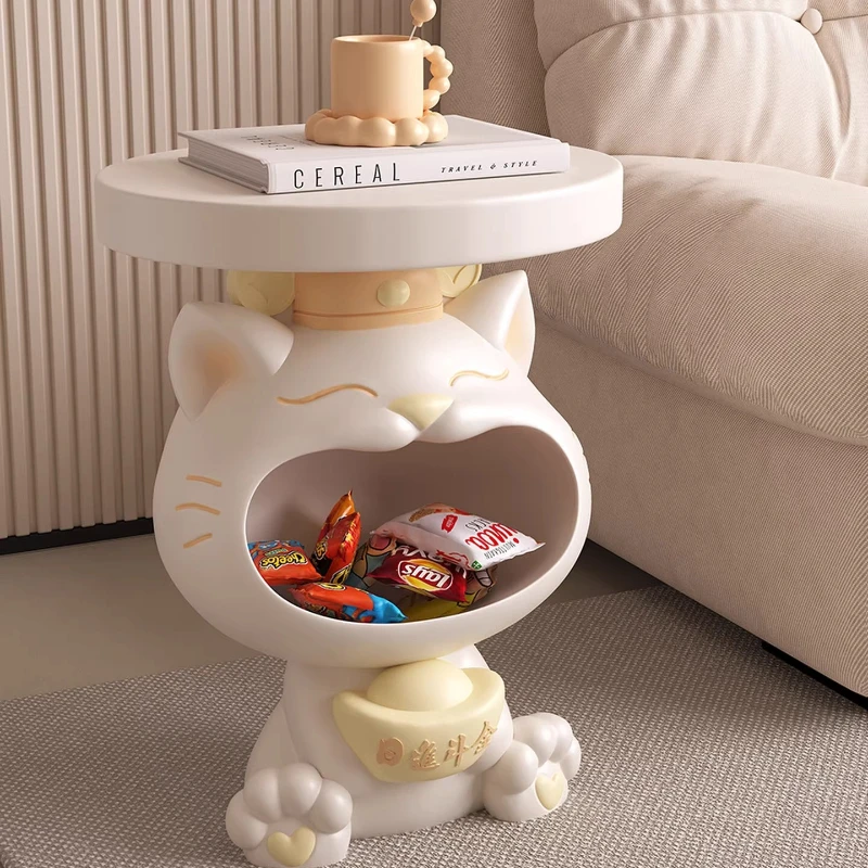 

Cream wind big mouth lucky cat storage side a few floor ornaments cute bedroom sofa side living room home decoration