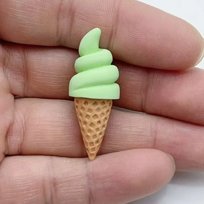 10pcs Dollhouse Toy Ornament Resin Imitation Sweetener 3D Ice Cream Decoration Material Jewelry DIY Food Toy Accessories - view 2
