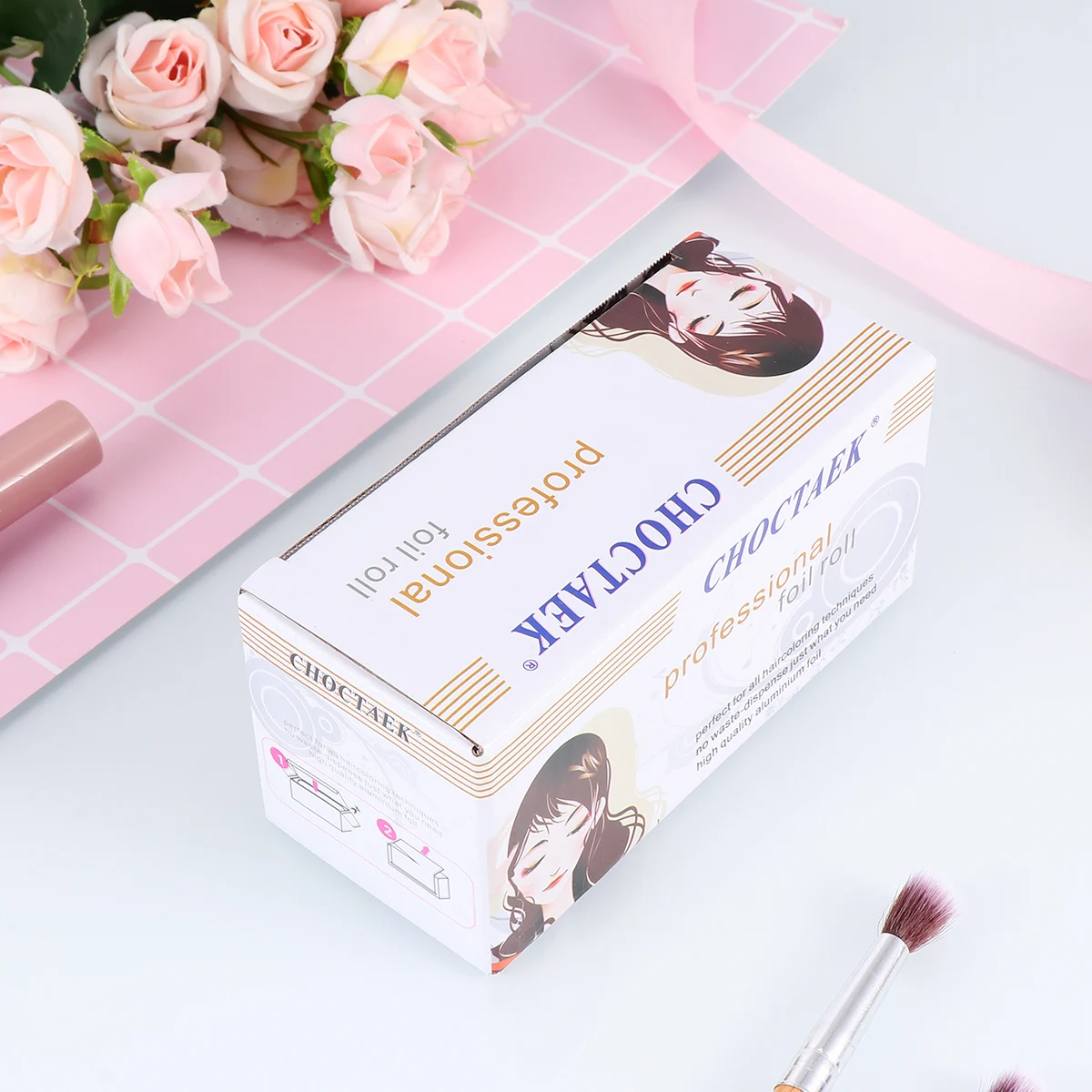 

Professional 12cm Width Thicken Hairdressing Perm Foil Easy to Use and Store for Hair Coloring Nail Art Kitchen Silver