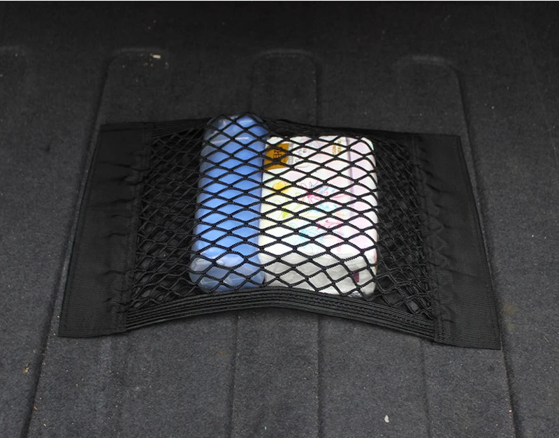 Akcesoria samochodowe Organizer Siatka do bagażnika samochodowego Nylon SUV Automatyczny uchwyt siatkowy do przechowywania ładunku Uniwersalny do samochodów Siatki bagażowe Kieszeń podróżna — zdjęcie 4