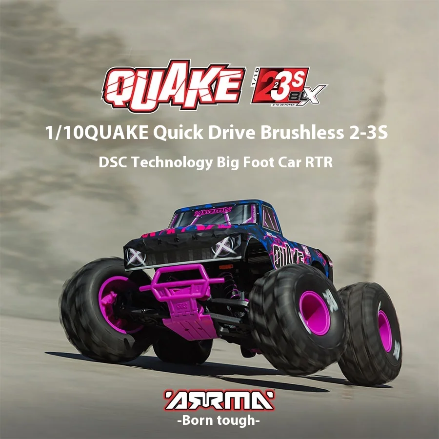 

Arrma 1/10 Quake Quik Remote Control Electric Rear Drive Brushless 2-3s Dsc Off-Road Vehicle Rtr