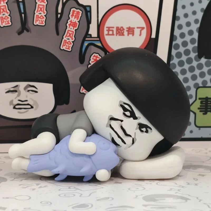 Topptoy Mogutou أصدقاء مكتب عامل صندوق أعمى الحضرية البقرة الحصان سلسلة ميمي التعبير مضحك مجردة نموذج تحصيل لعبة هدية