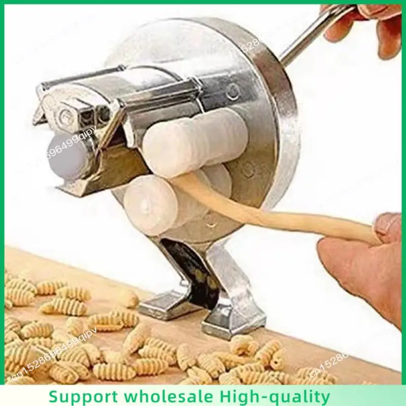

ABSF Manual Macaroni Maker Stainless Steel Hand Cranking Noodles Pressing Machine Kitchen Supply