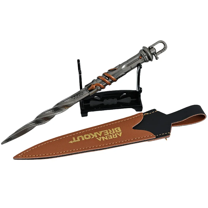 20cm/7.87inch Arena Breakout Knife Melee Sword Disc Tooth Removal Short Blade Game Weapon Model Metal Crafts Decorate Swords