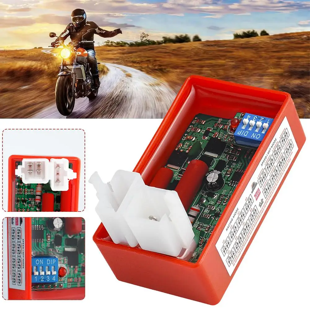 CDI programable para encendido de motocicleta, 6 pines, AC, caja de carreras DIP, velocidad ajustable para CG125 CG150 150CC FT CG 150 CGL WY ML 125 P4N1