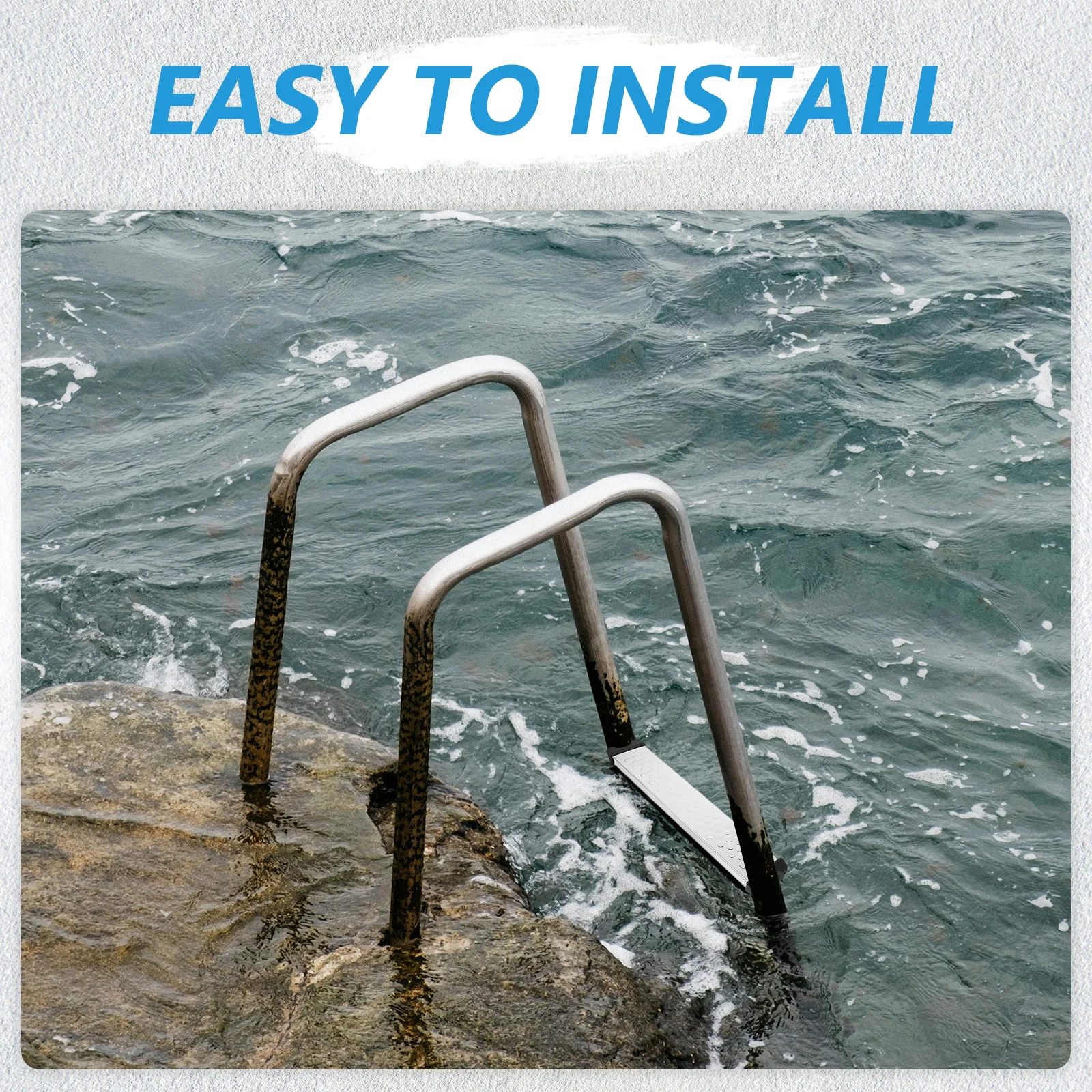 

Pool Ladder Steps Stainless .65" Heavy Duty Non-Slip Rung For Inground Above Ground Pool Spa Equipment