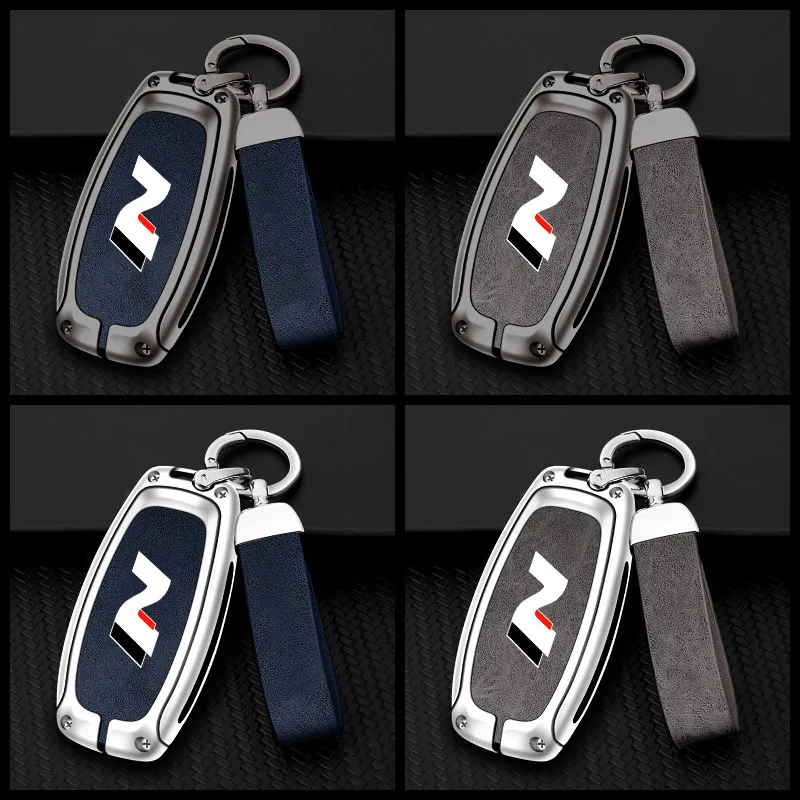 Car TPU Zinc Alloy Key Case Bag For Hyundai N Line Sonata Tucson Santafe ELANTRA i10 i20 i30 ix25 ix35 Solaris Key Metal Chain