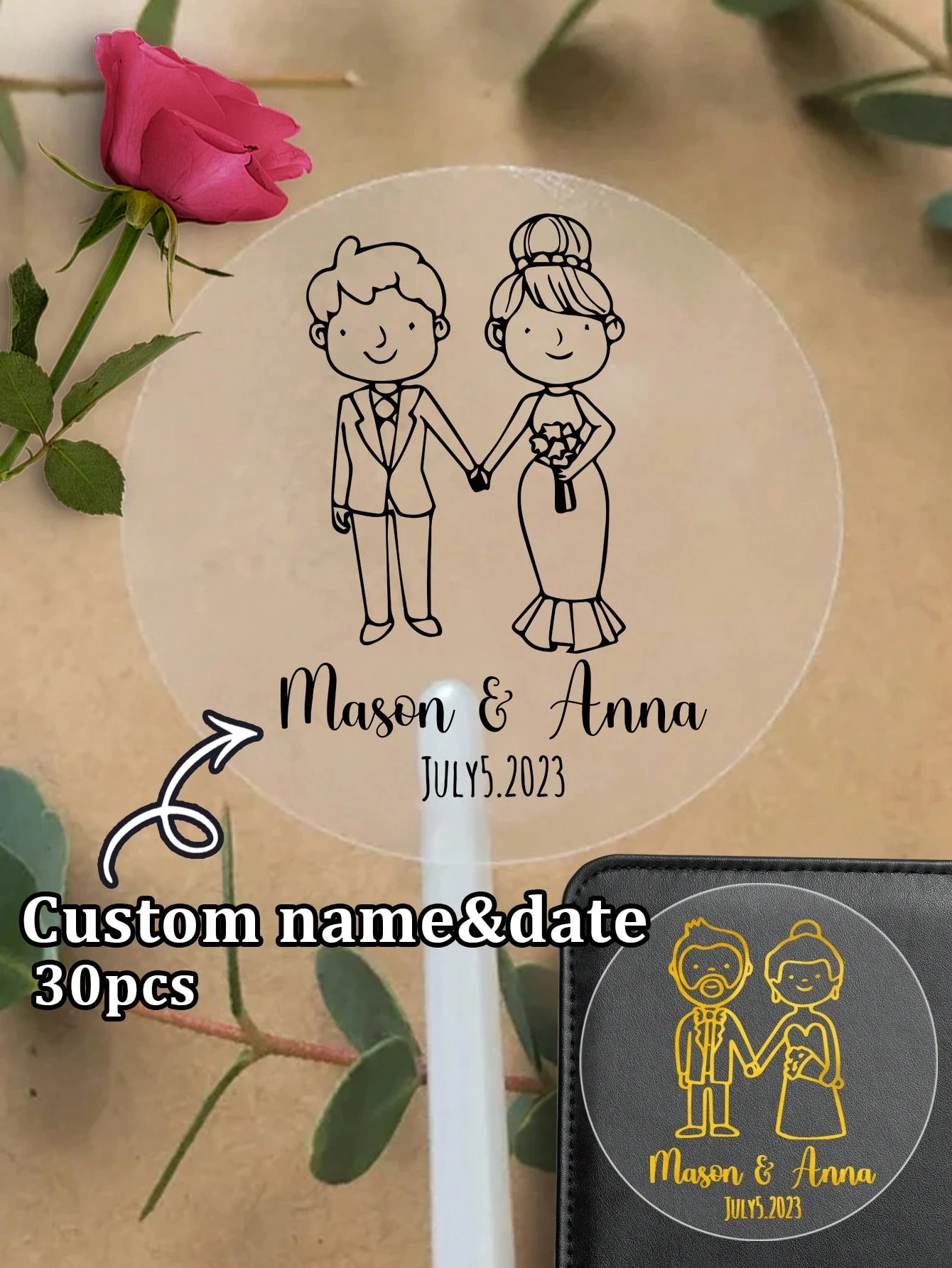 

30/60/120/240Pcs 4CM Personalized Wedding Favor Stickers,Wedding Thank You Sticker,Bridal Shower Labels,Treat Party Bag Stickers