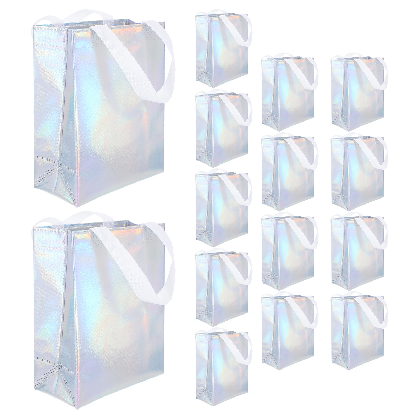 

15 Pcs Non-woven Gift Bag Fabric Tote Bags Favor Birthday Congratulations Laser Bride