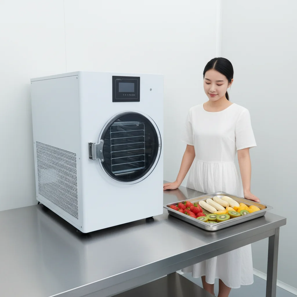 1-42kg Automatic Vacuum Freeze Dryer for Food Processing Fruit Vegetable Food Dehydrator Machine