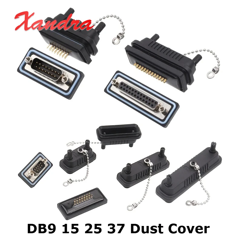 Cubierta Impermeable para Conector DB9/15/25/37, Cubierta Protectora para Conector DB9/15/25/37, IP67, D-SUB, Macho y Hembra, a Prueba de Polvo