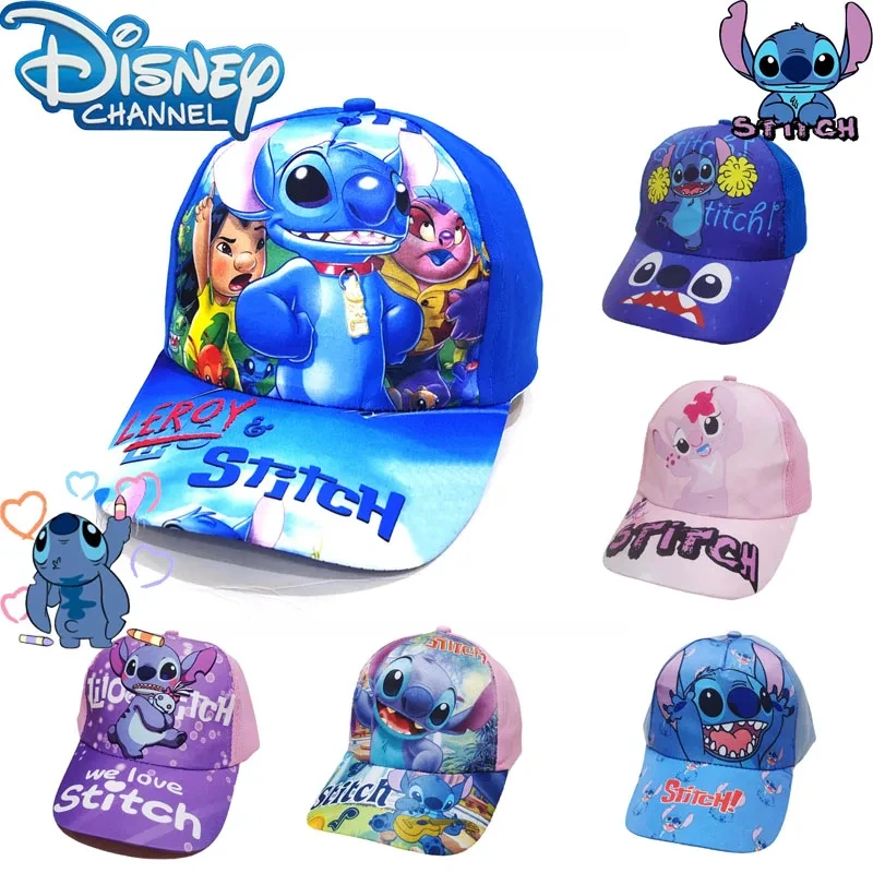 Kawaii Stitch Kids Baseball Cap Adjustable Hat Disney Products Cosplay Accessories Anime Party Decorations Kids Toys Gifts