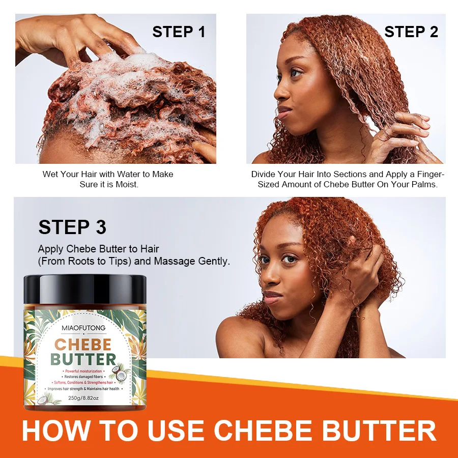100G/250G Masker Rambut Mentega Chebe BUTTER Perawatan Dalam Perbaikan Anti Rusak Perawatan Pertumbuhan Rambut Anti Rambut Rontok Rusak