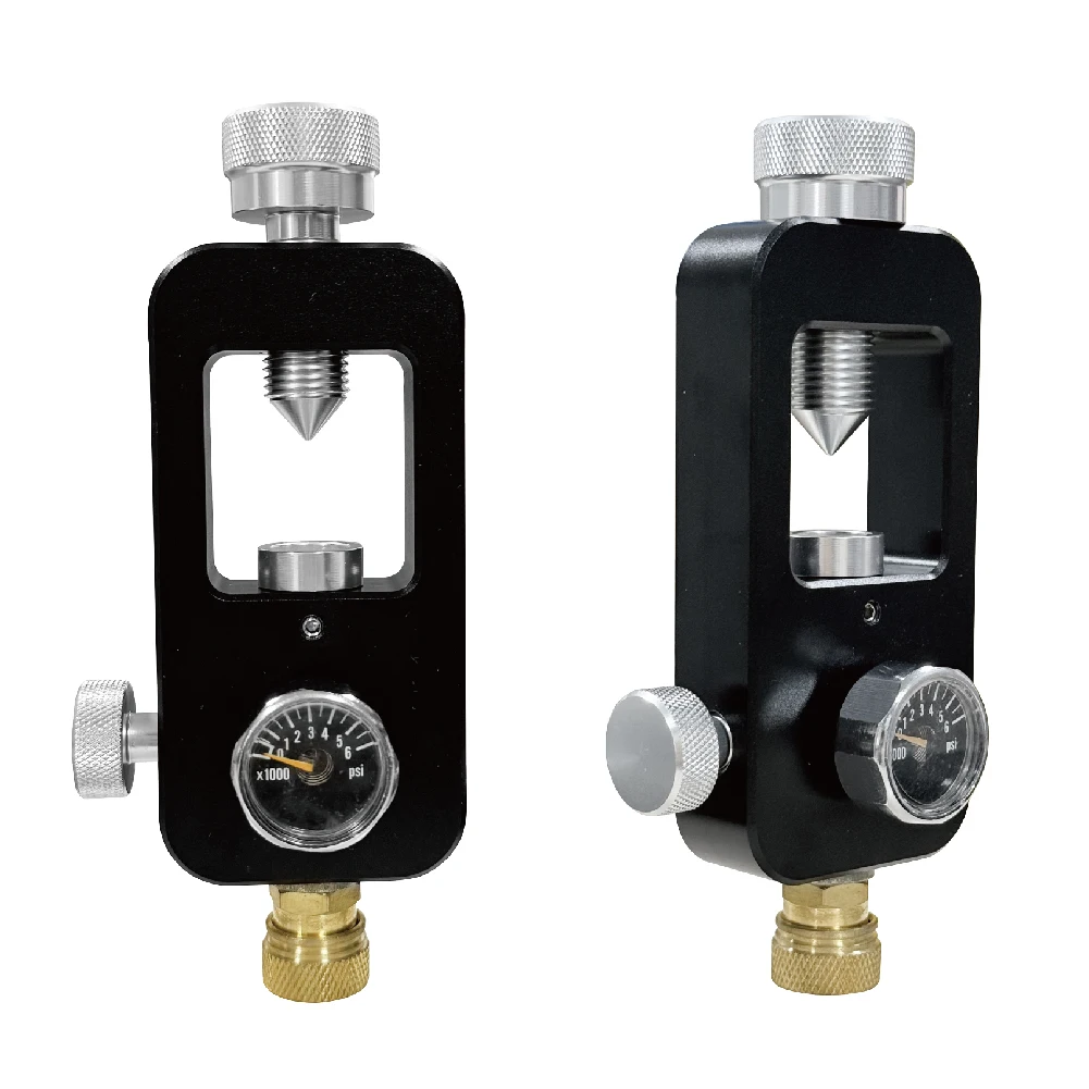 6000psi gauge DIN valve scuba fill station adapter yoke,leak-free charging for HPA diving bottles,Optional with or without hose