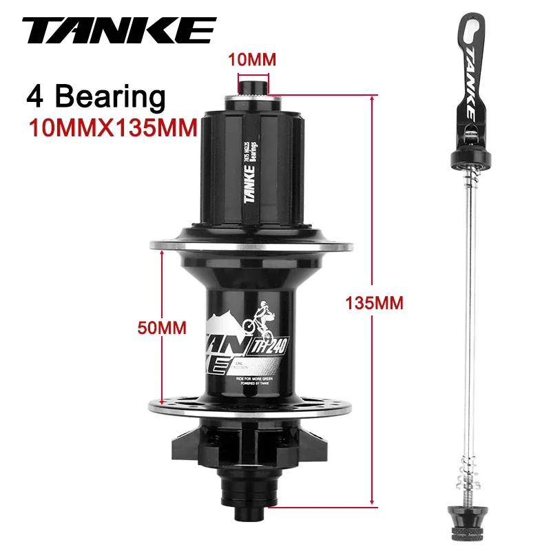 TANKE-MTB Hub,36 Holes 6 claw 108 Clicks NBK,Sealed Bearing,Mountain Bike Aluminum Alloy Disc Brake hub,7,8,9,10,11,12 Speed HUB