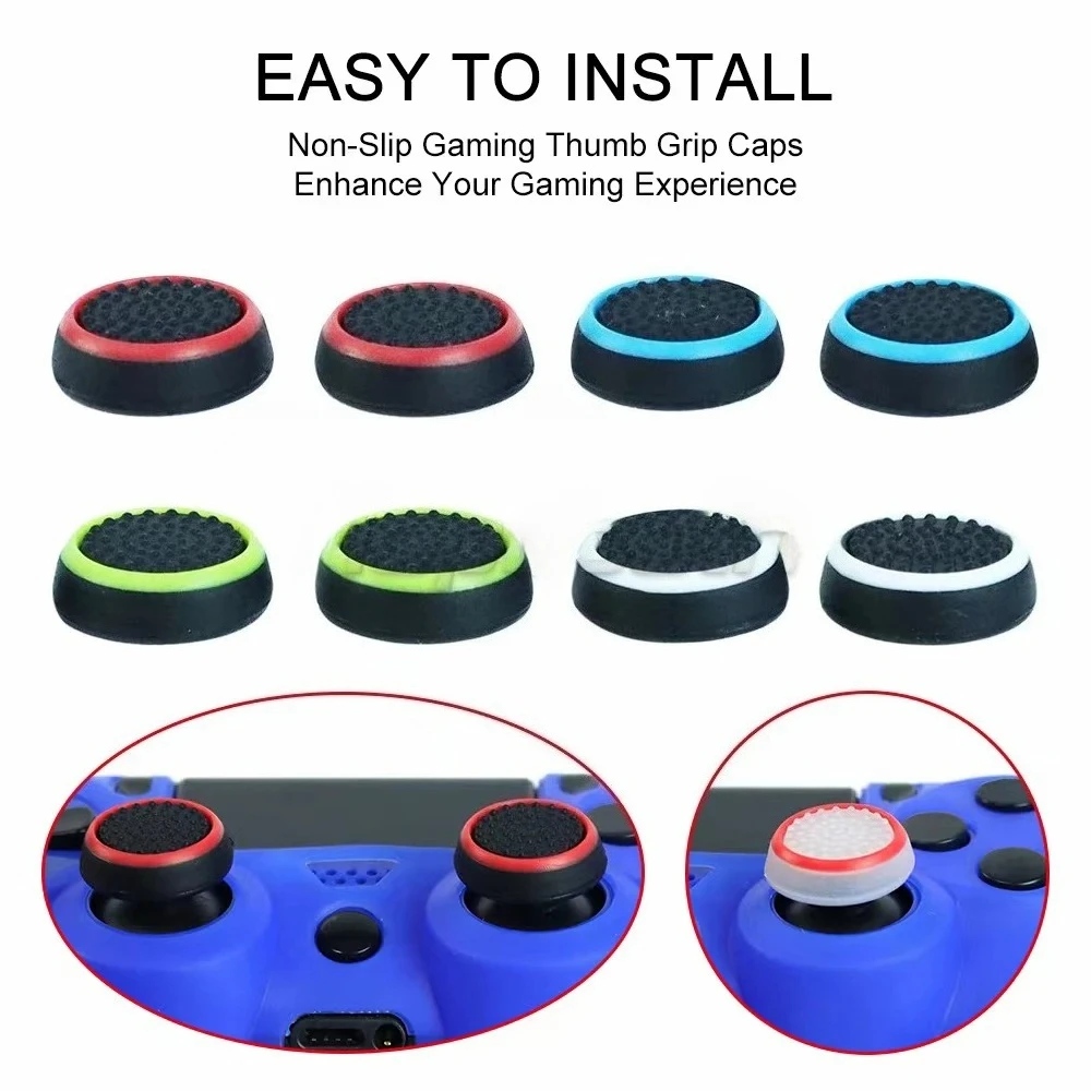 

500Pcs Anti-slip Thickened Silicone Thumbstick Caps For PS5 PS4 Game Controller Analog Joystick Cover Replacement