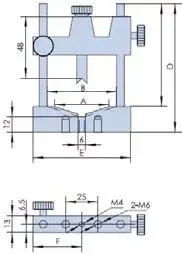 PT02-75 PT02-100 Adjustable Lens Clamp 5-75/10-100mm V-Type PTFE Protective Collet Holder