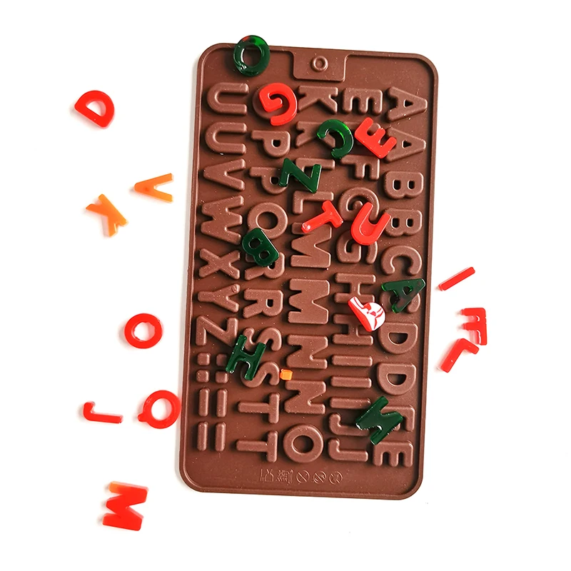 

English Letters And Numbers Chocolate Silicone Molds Letters Cookies Candies Cakes Decorations Kitchen Supplies