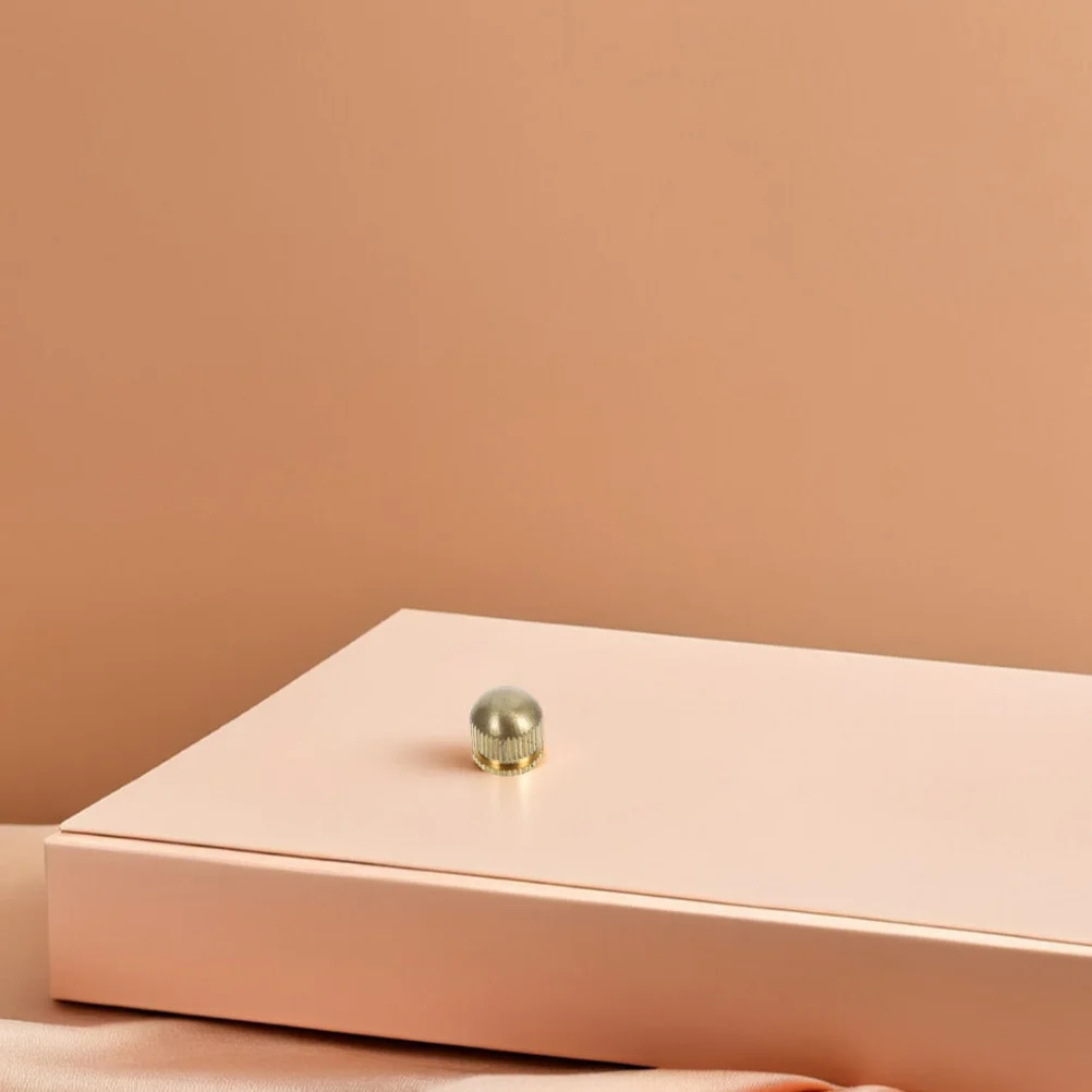 8Pcs Brass Lamp Cap Nuts Tapped Decorative Screw Caps for Lighting Fixtures Multifunctional Durable Polished Finish Home