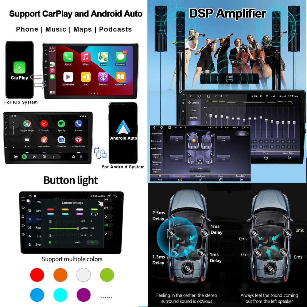 For Renault Trafic 2014 - 2021 For Opel Vivaro 2014 - 2018 For Nissan NV300 Android13Auto Navigation Car Radio Multimedia Player